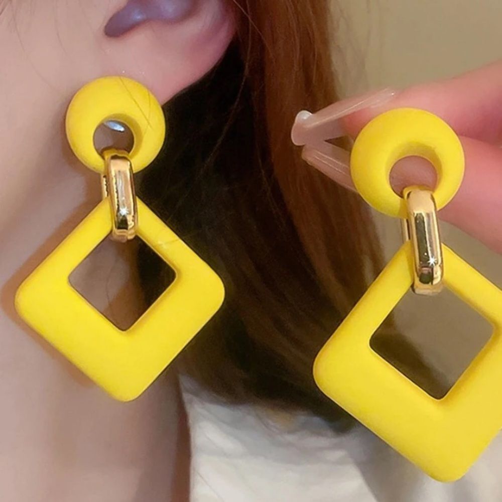3for$20 Andkiss 1pair Fashionable Square Drop Earrings For Women